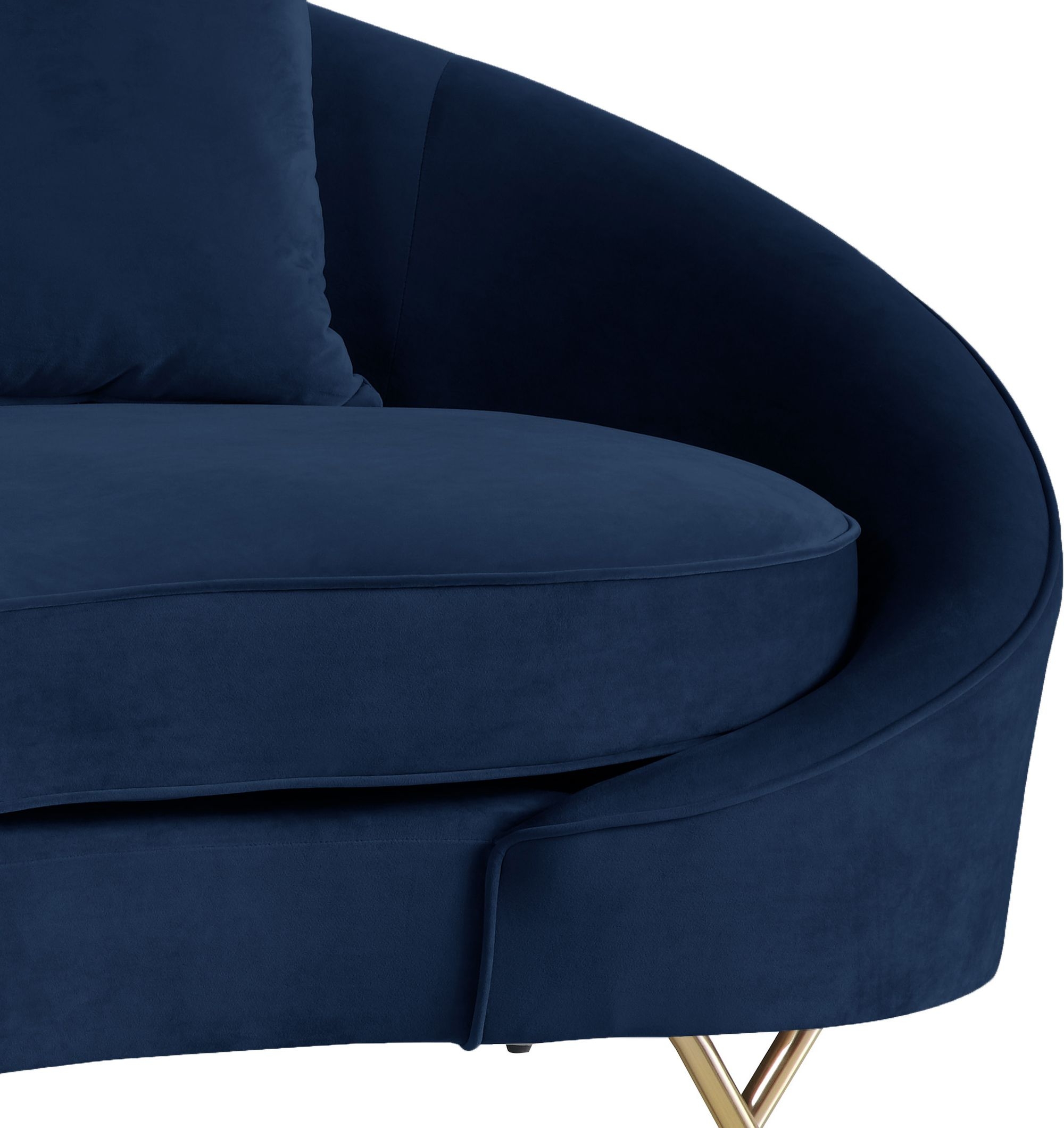Serpentine Velvet Loveseat