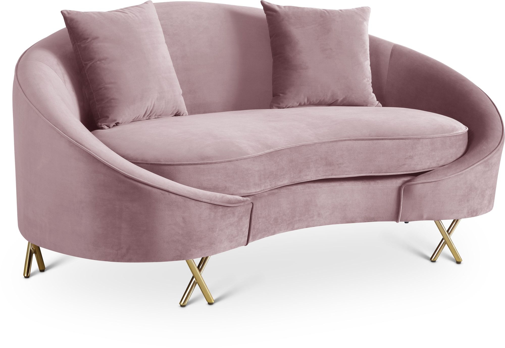Serpentine Velvet Loveseat