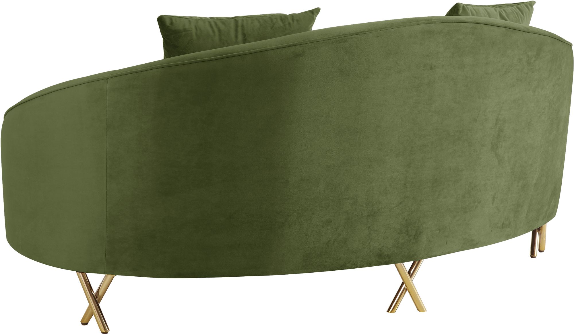 Serpentine Velvet Loveseat
