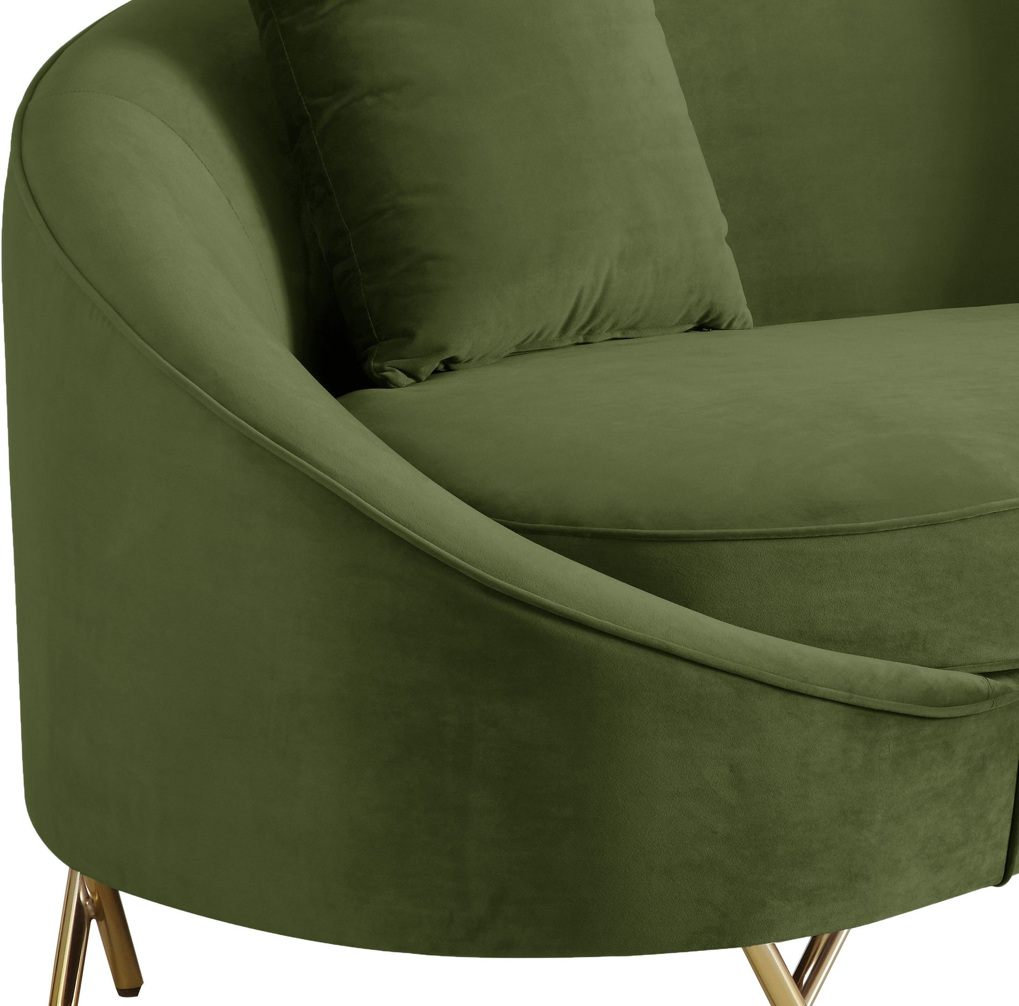 Serpentine Velvet Loveseat