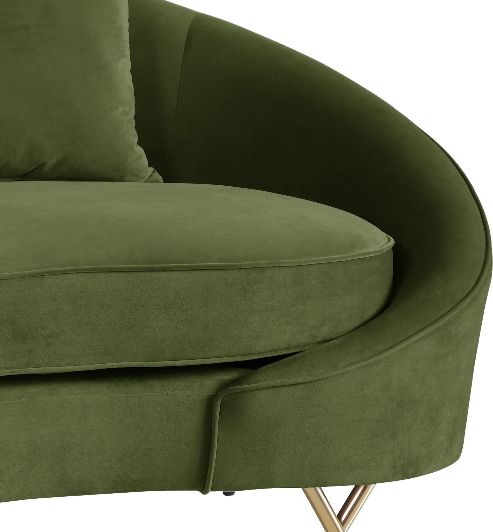 Serpentine Velvet Loveseat