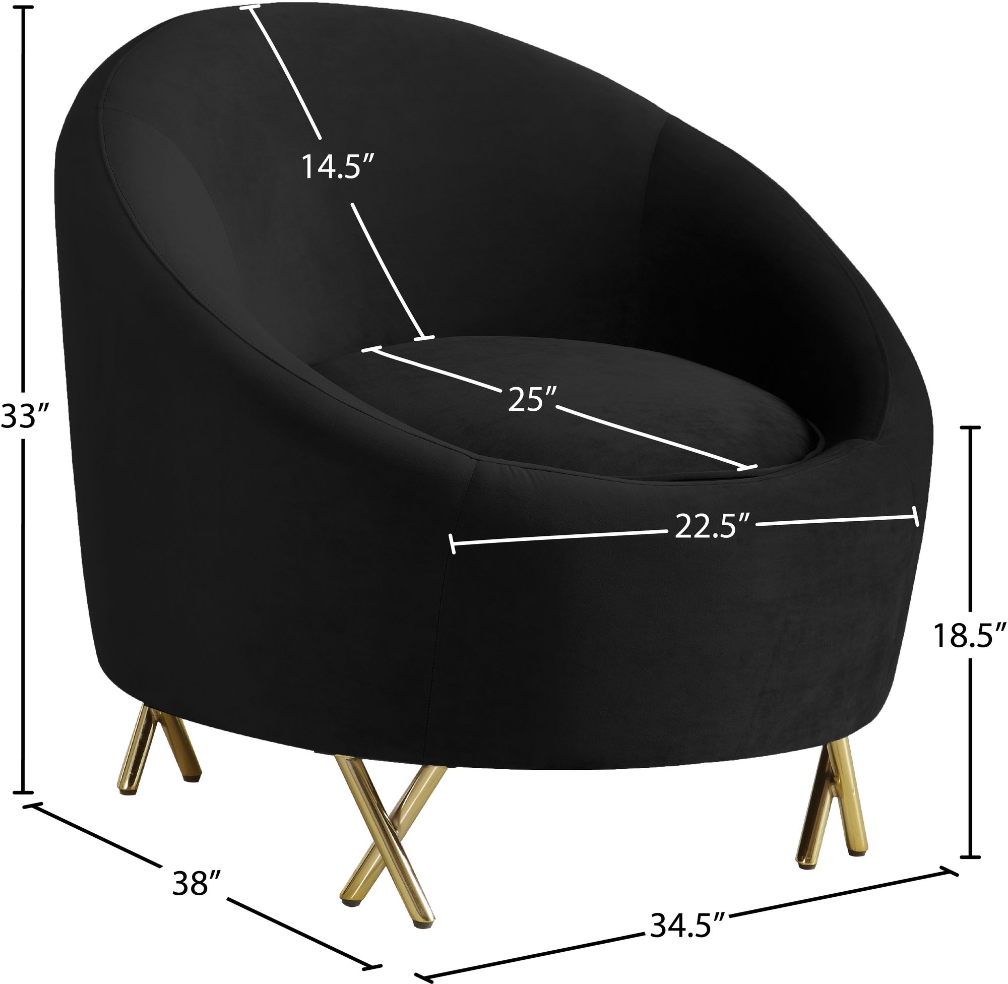 Serpentine Velvet Chair