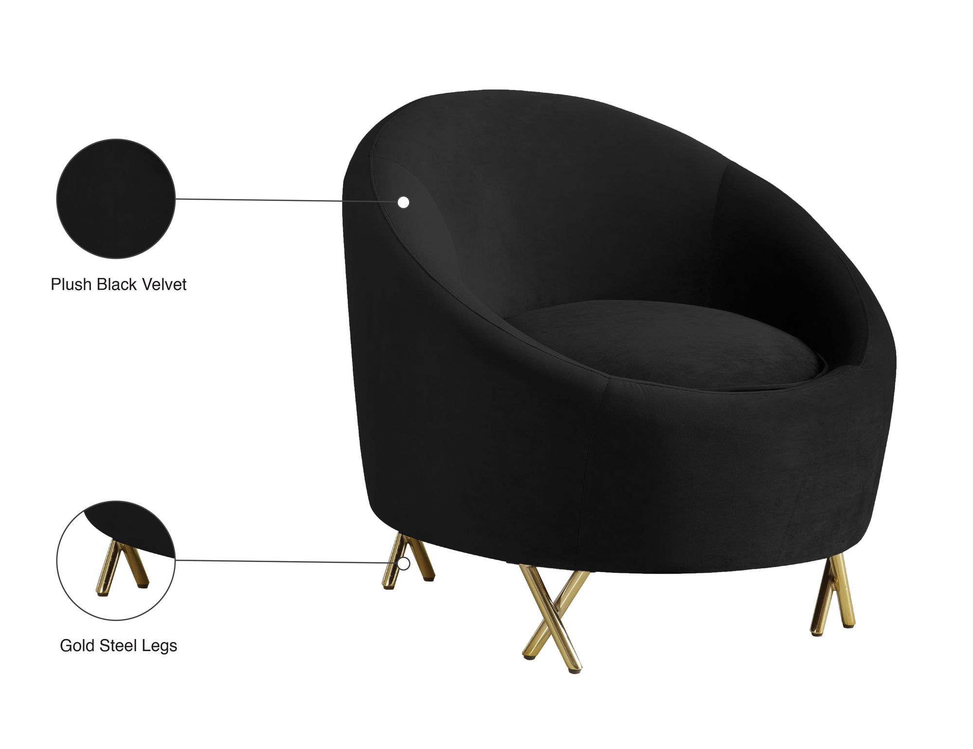Serpentine Velvet Chair