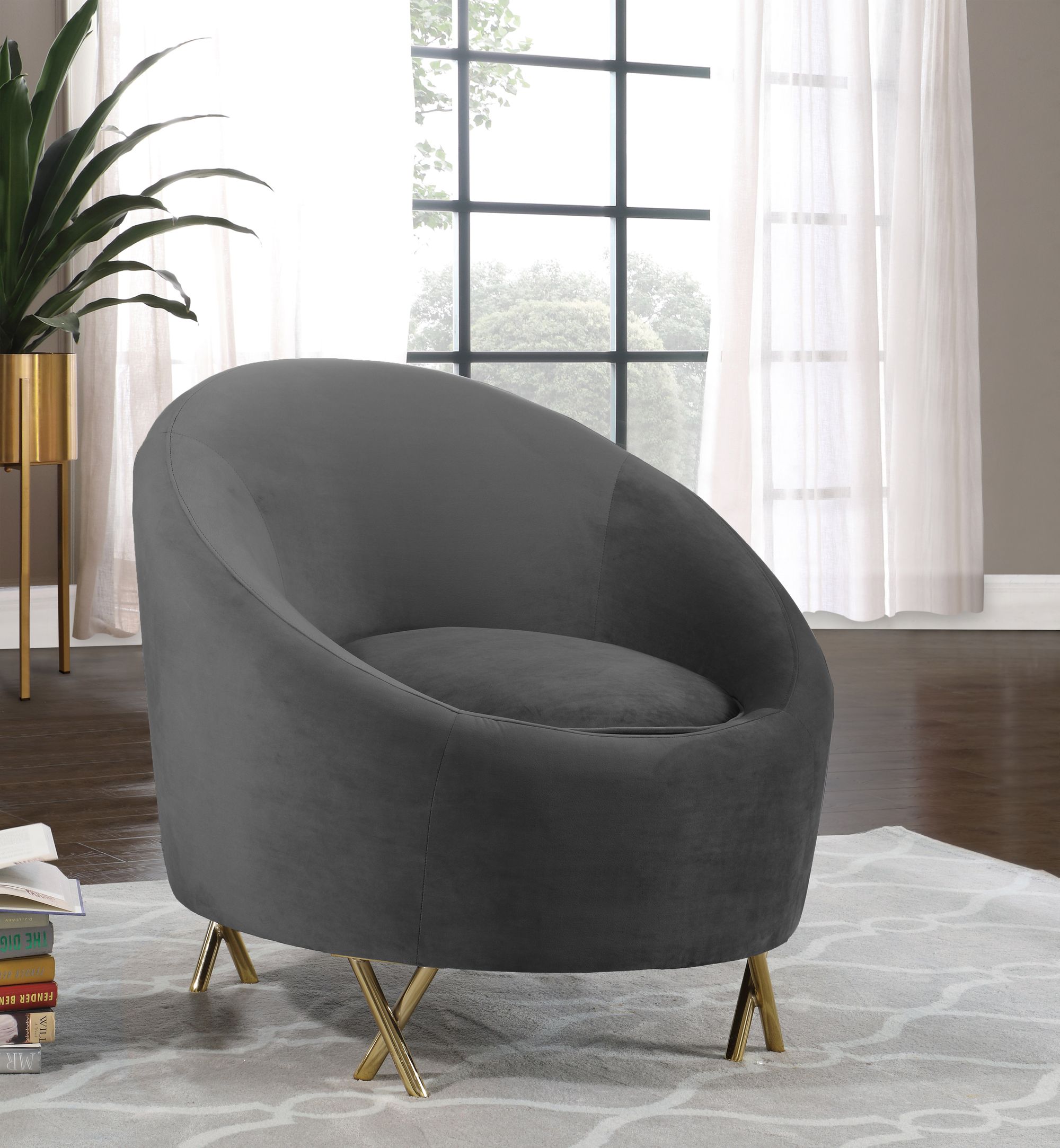 Serpentine Velvet Chair