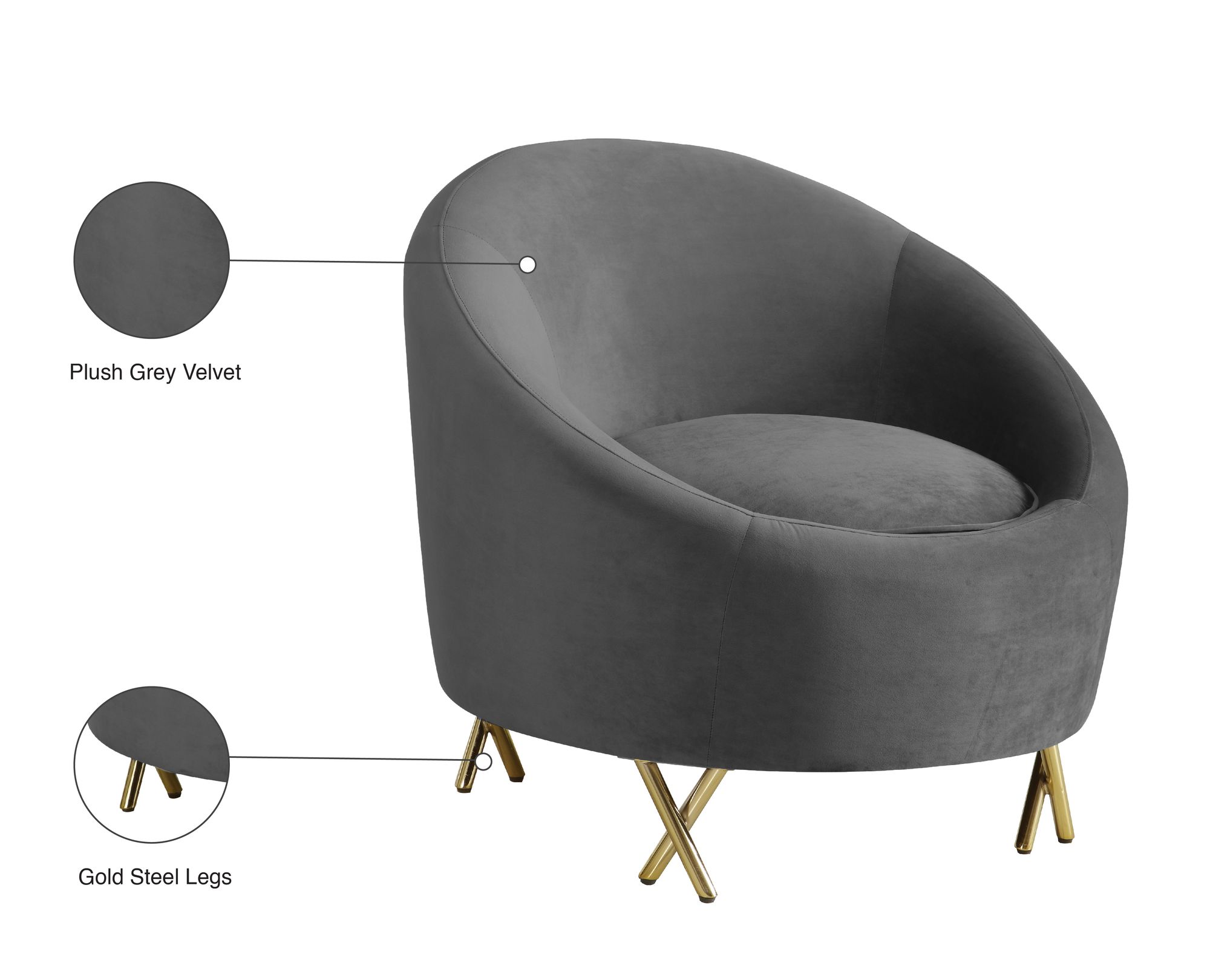Serpentine Velvet Chair