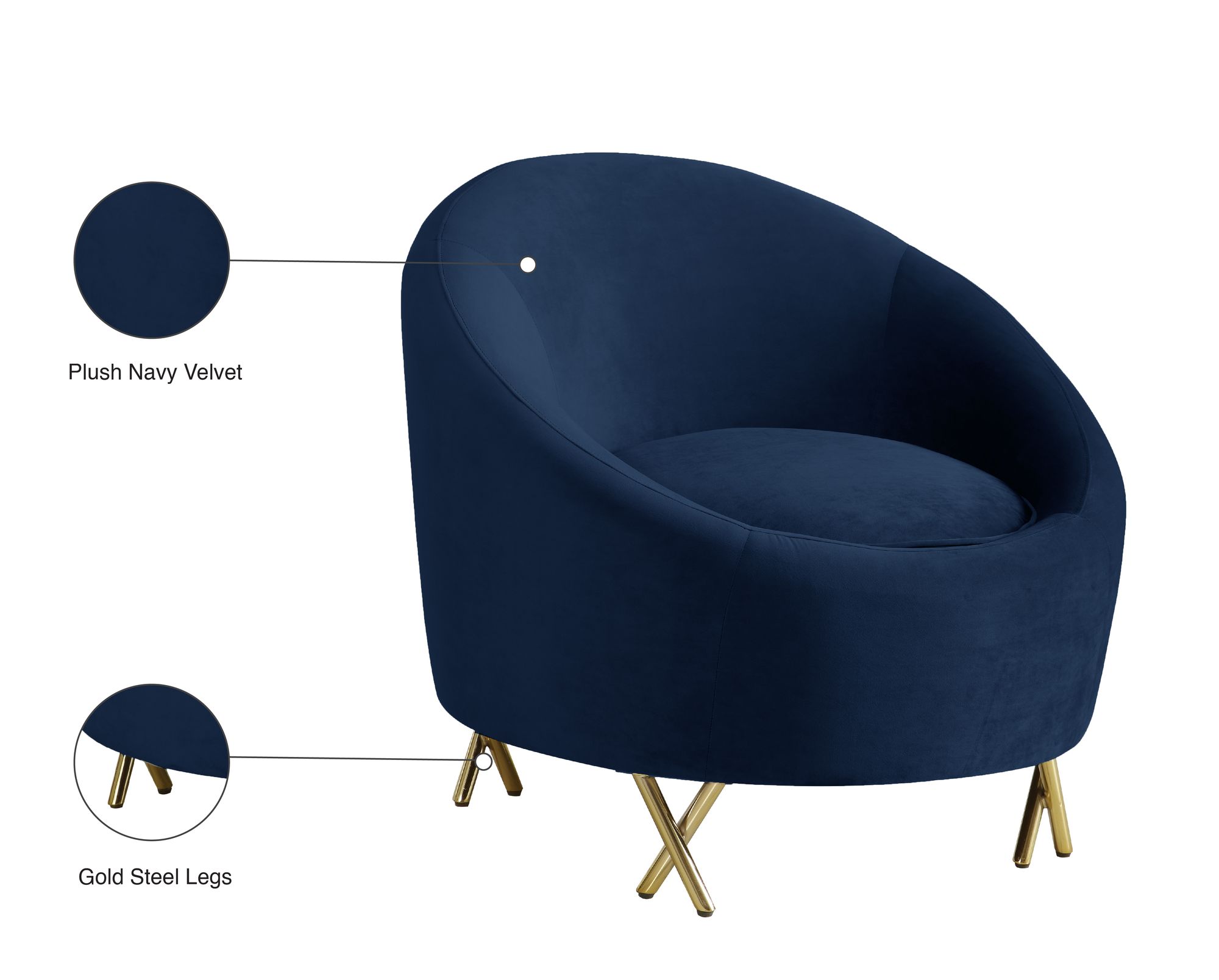 Serpentine Velvet Chair