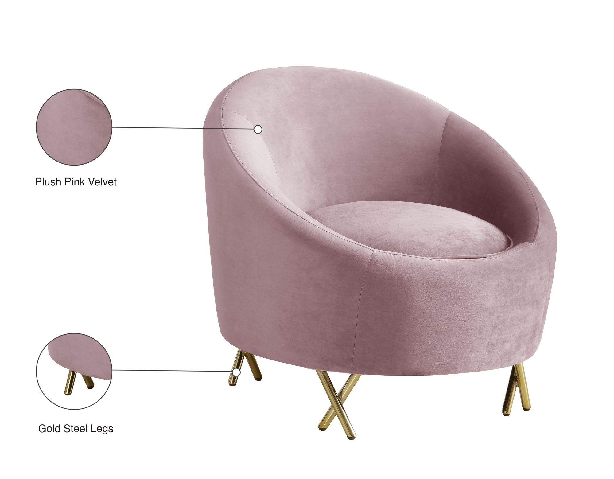 Serpentine Velvet Chair