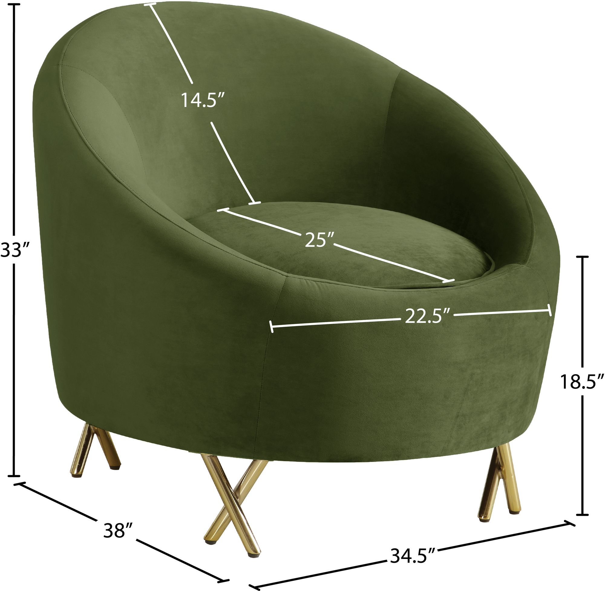 Serpentine Velvet Chair