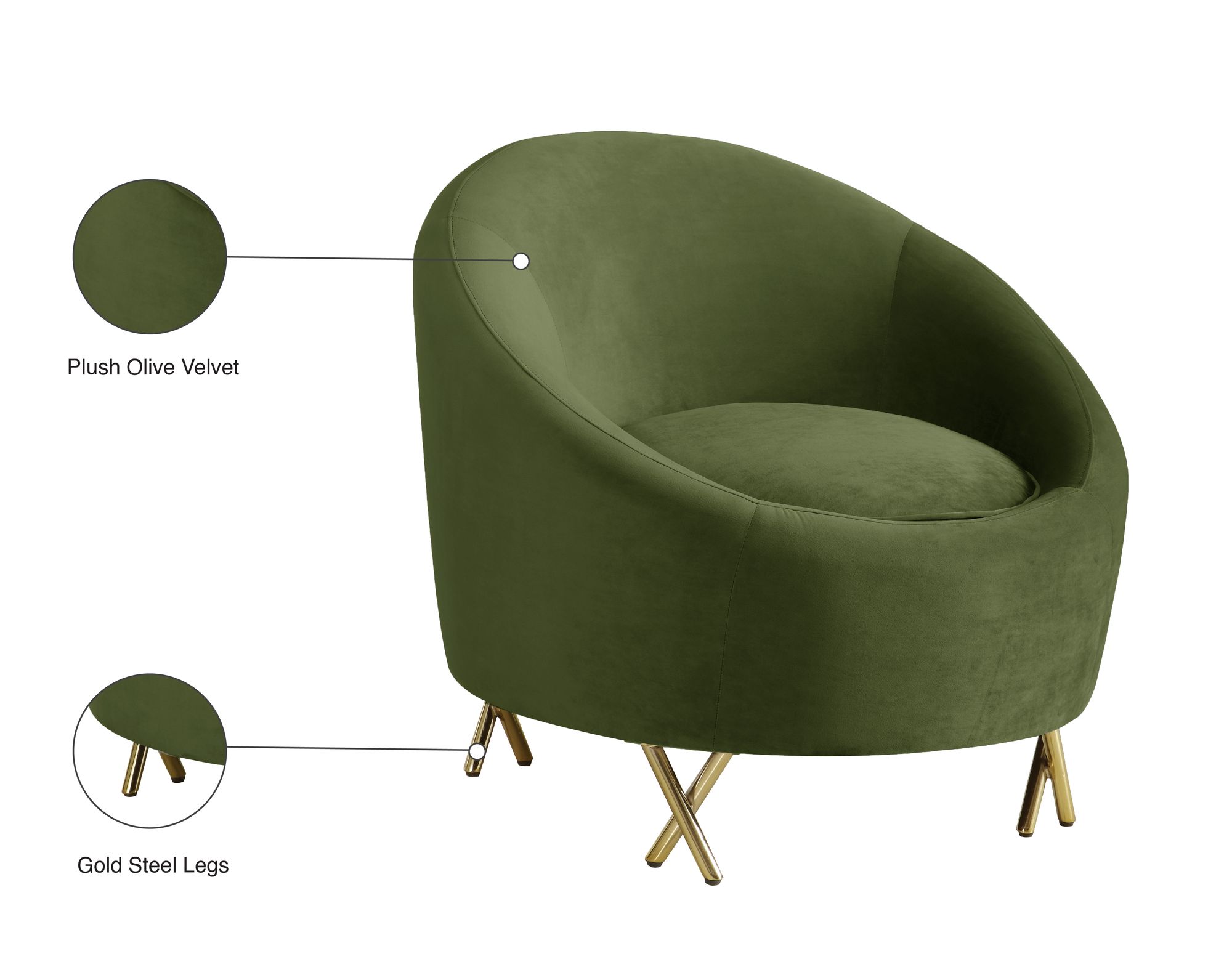 Serpentine Velvet Chair