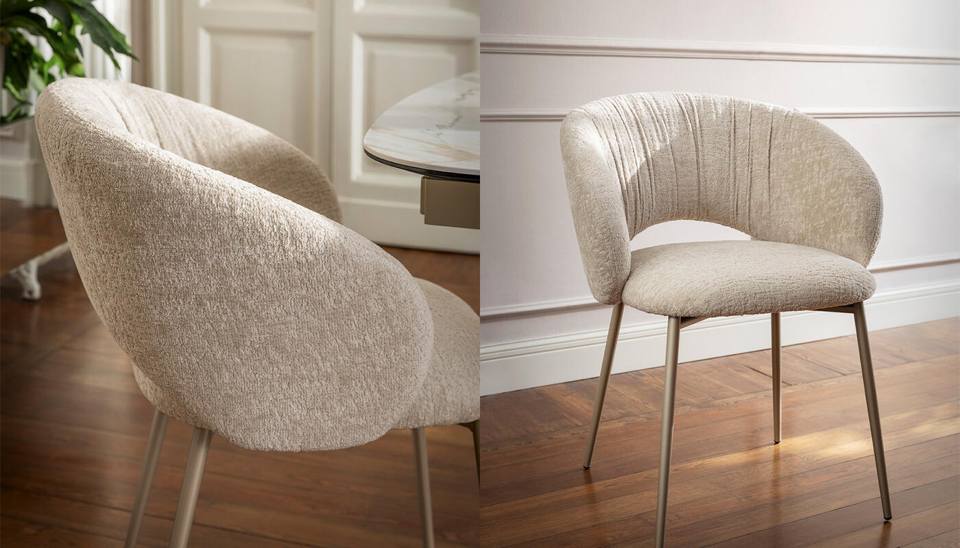 Anime Aspen Fabric/Metal Dining Chair