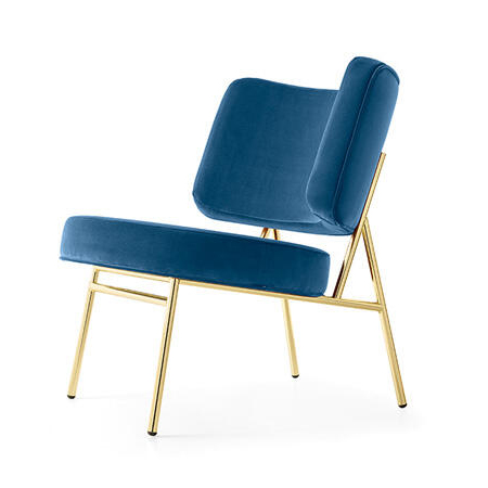 Coco Fabric/Metal Customizable Upholstered Lounge Chair