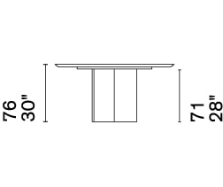 Yoroi W55.1-inch Ceramic/Metal/Wood Customizable Round Dining Table