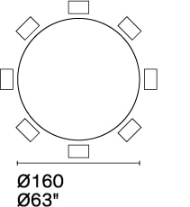 Yoroi W62.9-inch Ceramic/Metal/Wood Customizable Round Dining Table