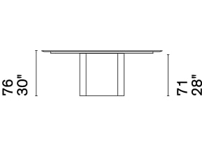 Yoroi W98.4-inch Ceramic/Metal/Wood Customizable Oval Dining Table