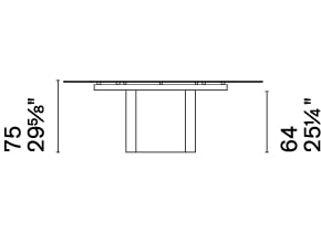 Yoroi W64.9"-79.9"-94.8" Ceramic/Metal/Wood Customizable Extendable Elliptical Dining Table