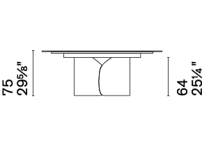 Twins Metal/Ceramic Rectangular Extendable Dining Table