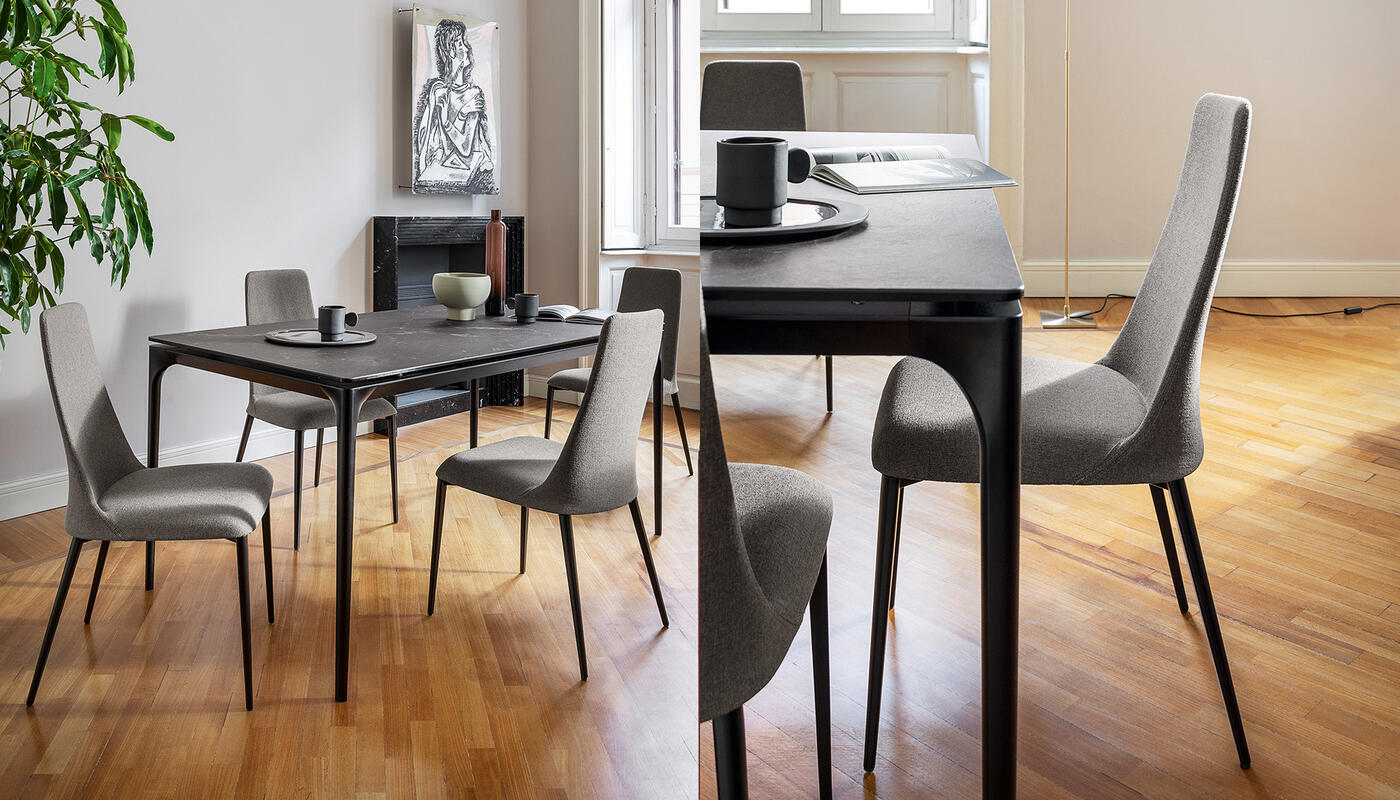 Etoile Denver Fabric/Metal Dining Chair
