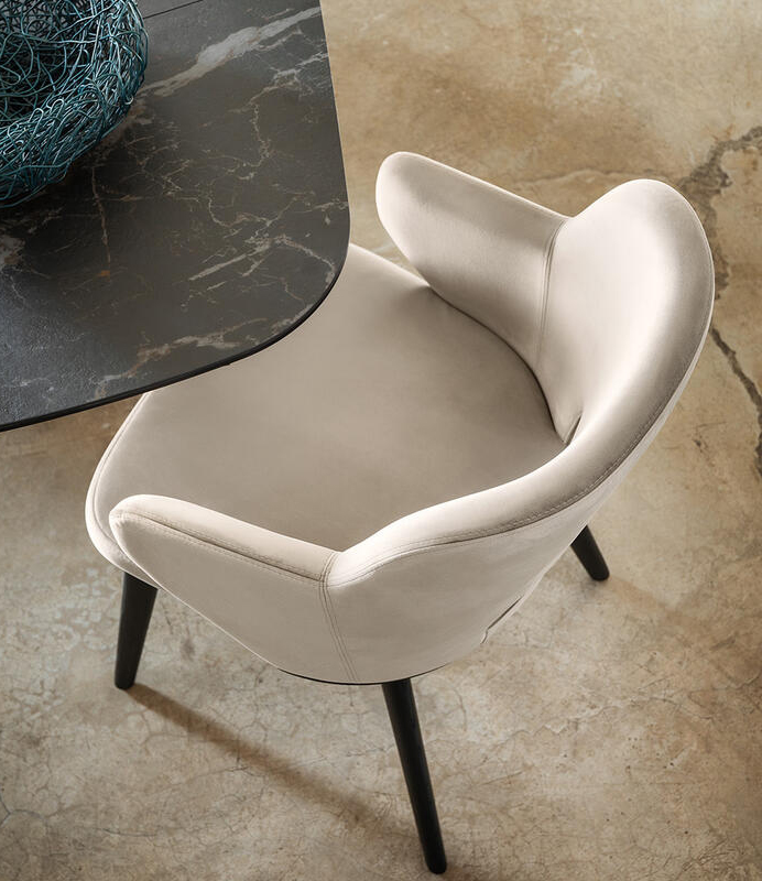 Foyer Fabric/Wood Customizable Upholstered Open-Back Dining Armchair