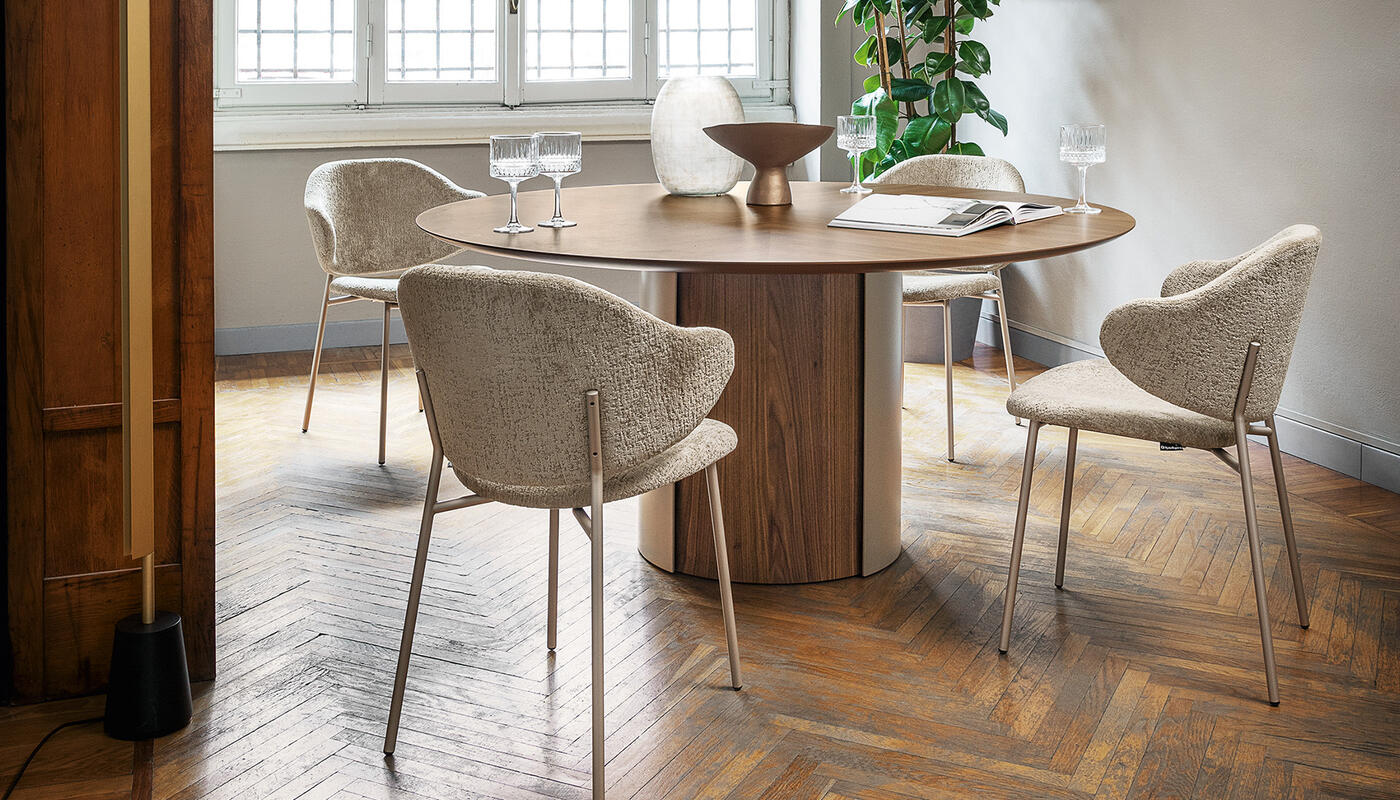 Holly Venice Fabric/Metal Dining Chair