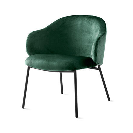 Holly Fabric/Metal Customizable Upholstered Lounge Armchair
