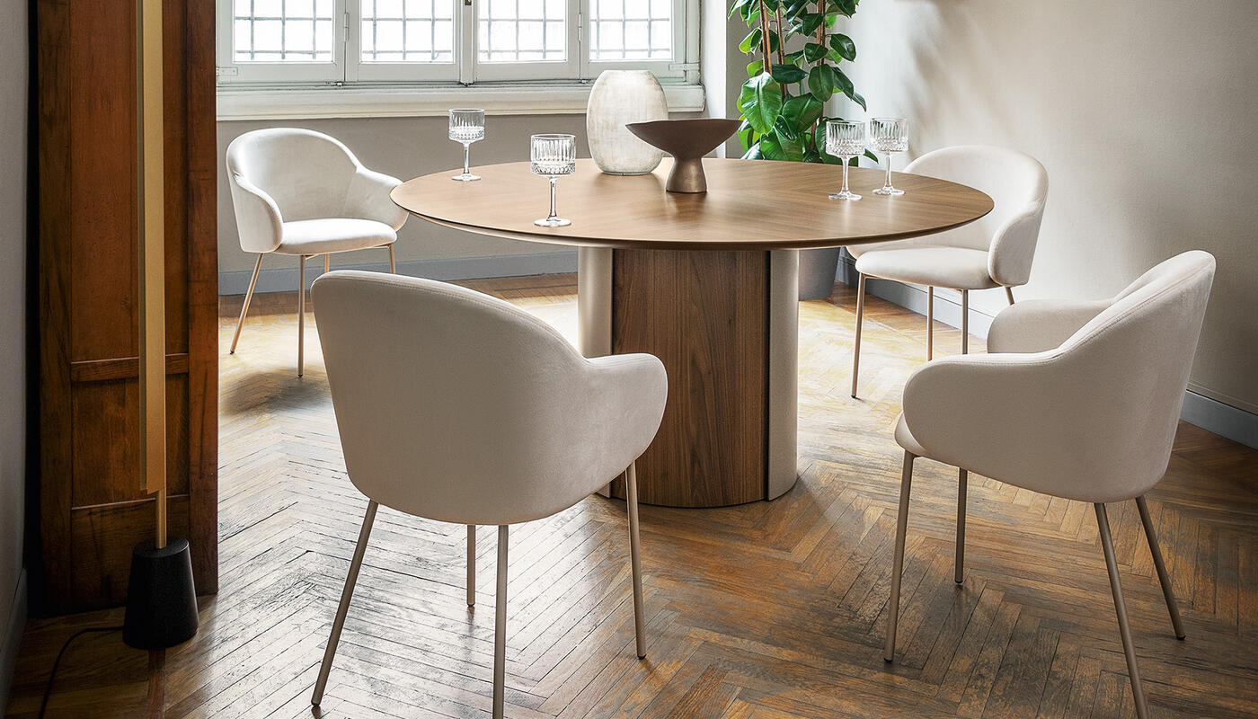Holly Fab Venice Fabric/Metal Dining Armchair