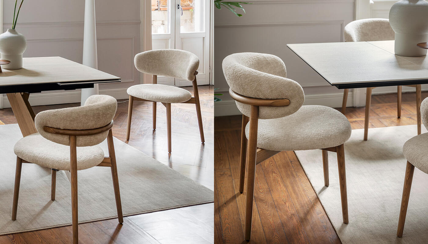Oleandro Aspen Fabric/Wood Dining Chair