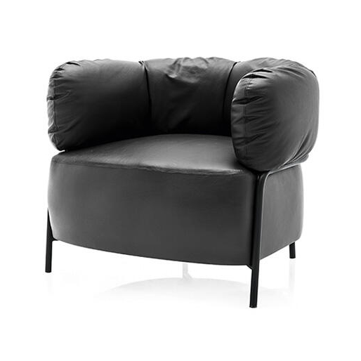 Quadrotta Fabric/Metal Customizable Upholstered Lounge Armchair