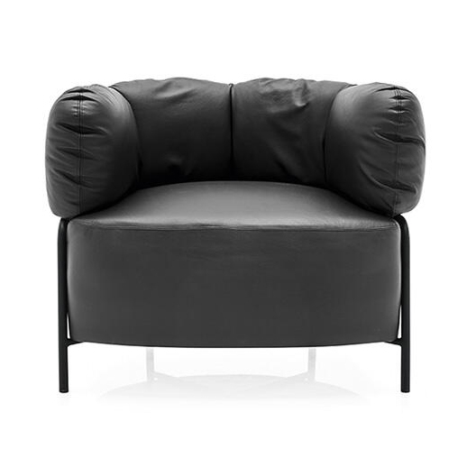Quadrotta Fabric/Metal Customizable Upholstered Lounge Armchair