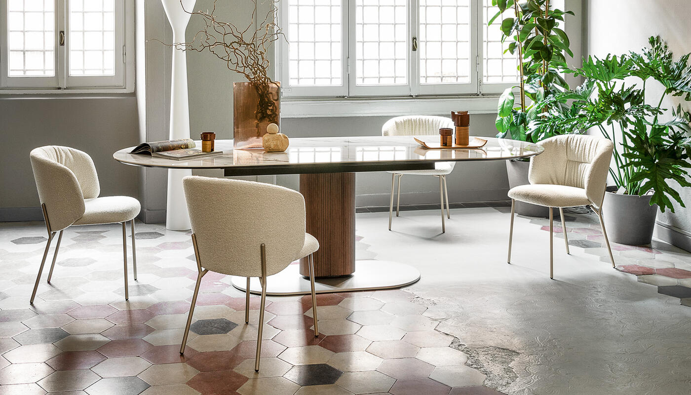 Sweel Kalix Fabric/Metal Dining Chair