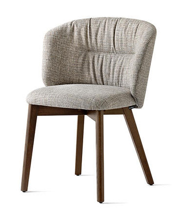 Sweel Fabric/Wood Customizable Dining Chair