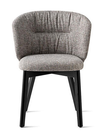 Sweel Fabric/Wood Customizable Dining Chair