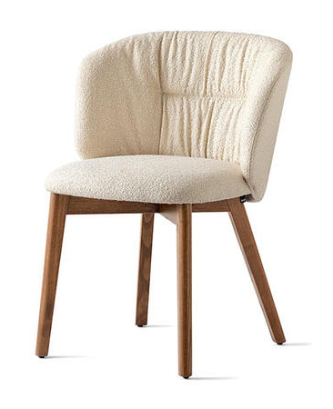 Sweel Fabric/Wood Customizable Dining Chair