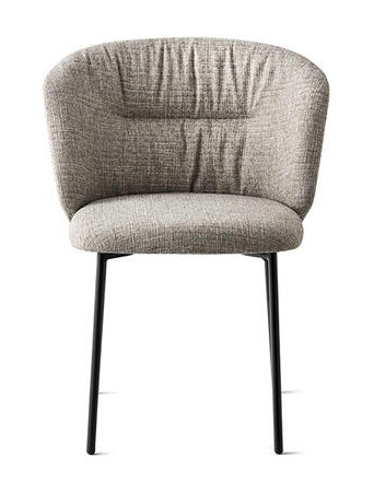 Sweel Fabric/Metal Customizable Dining Chair