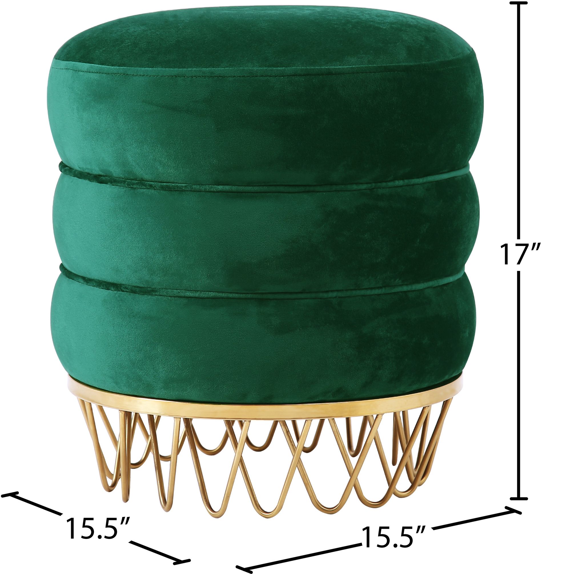 Revolve Velvet Ottoman/Stool