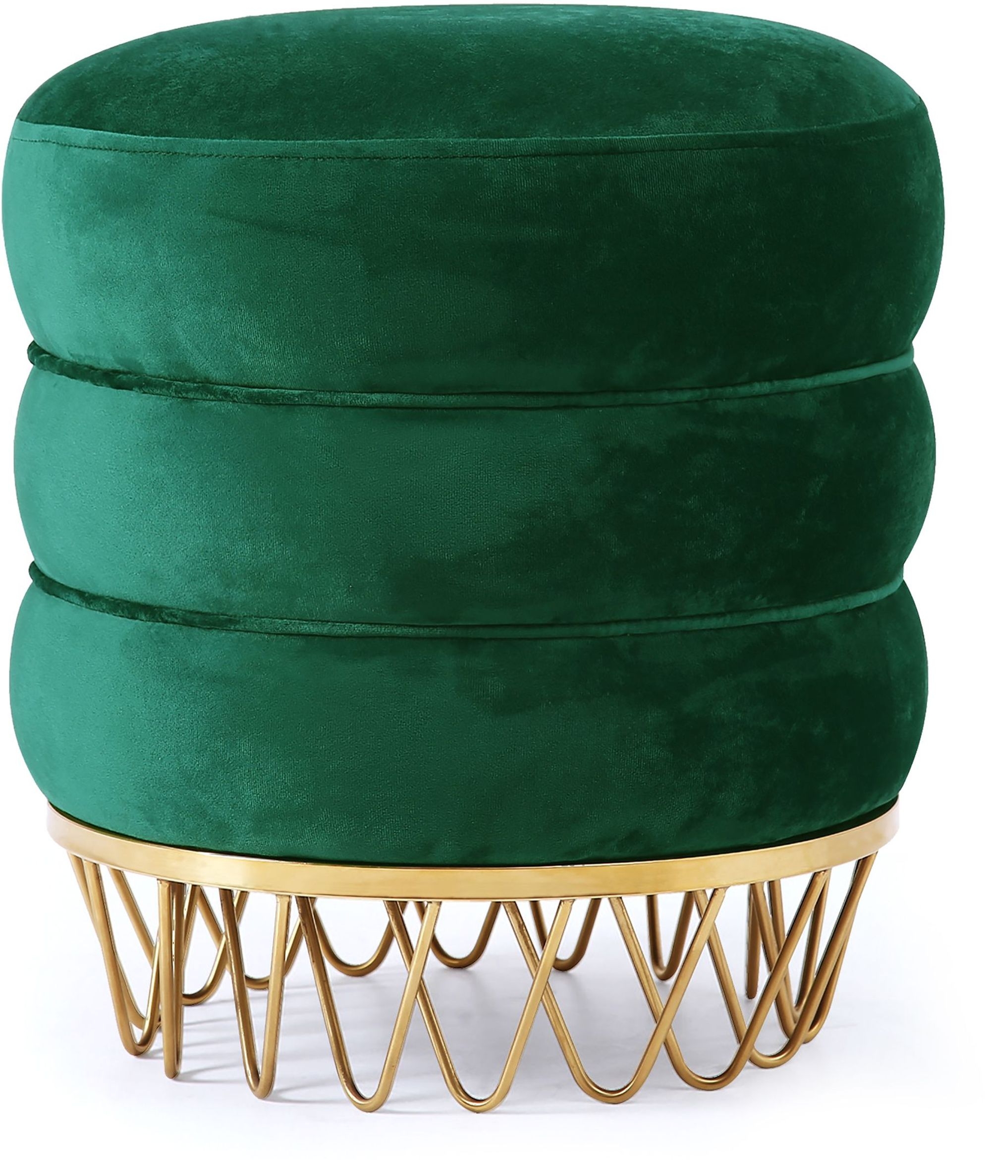 Revolve Velvet Ottoman/Stool