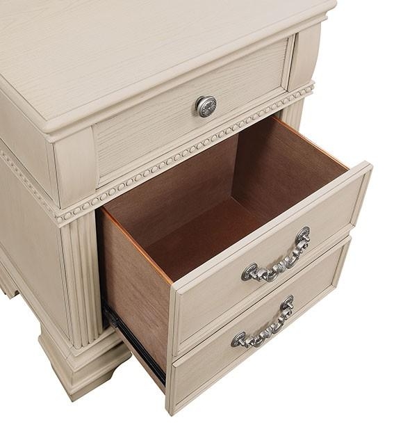 Pamphilos Wood Nightstand w/2 Drawers & USB Charger