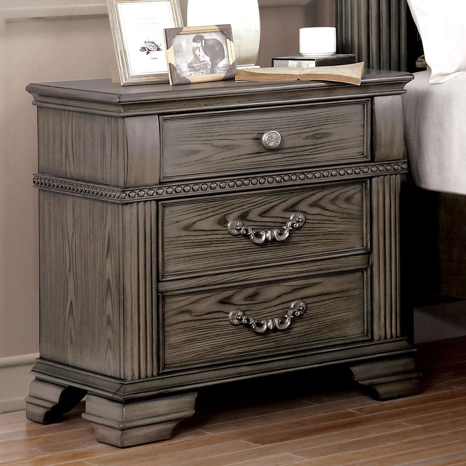 Pamphilos Wood Nightstand w/2 Drawers & USB Charger