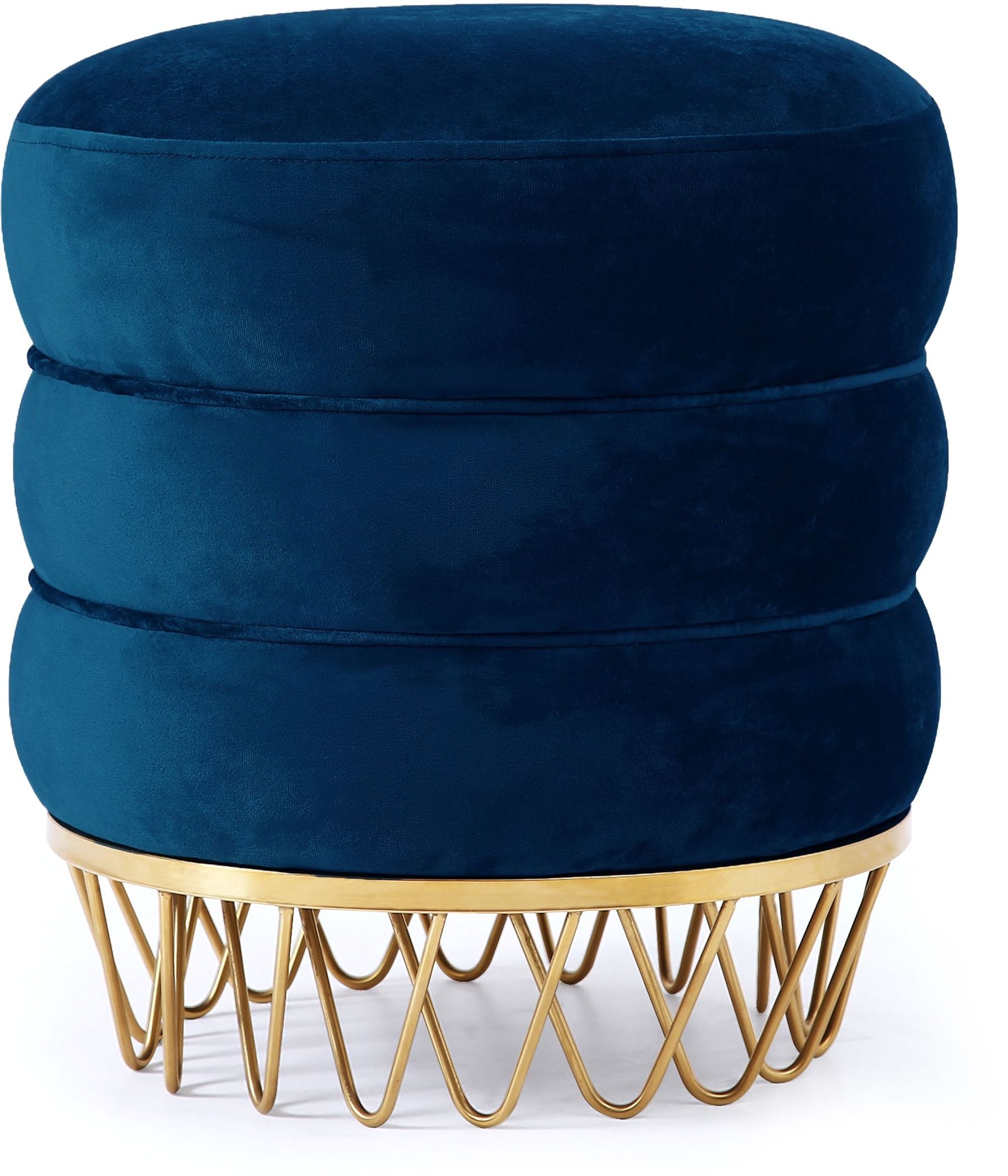 Revolve Velvet Ottoman/Stool