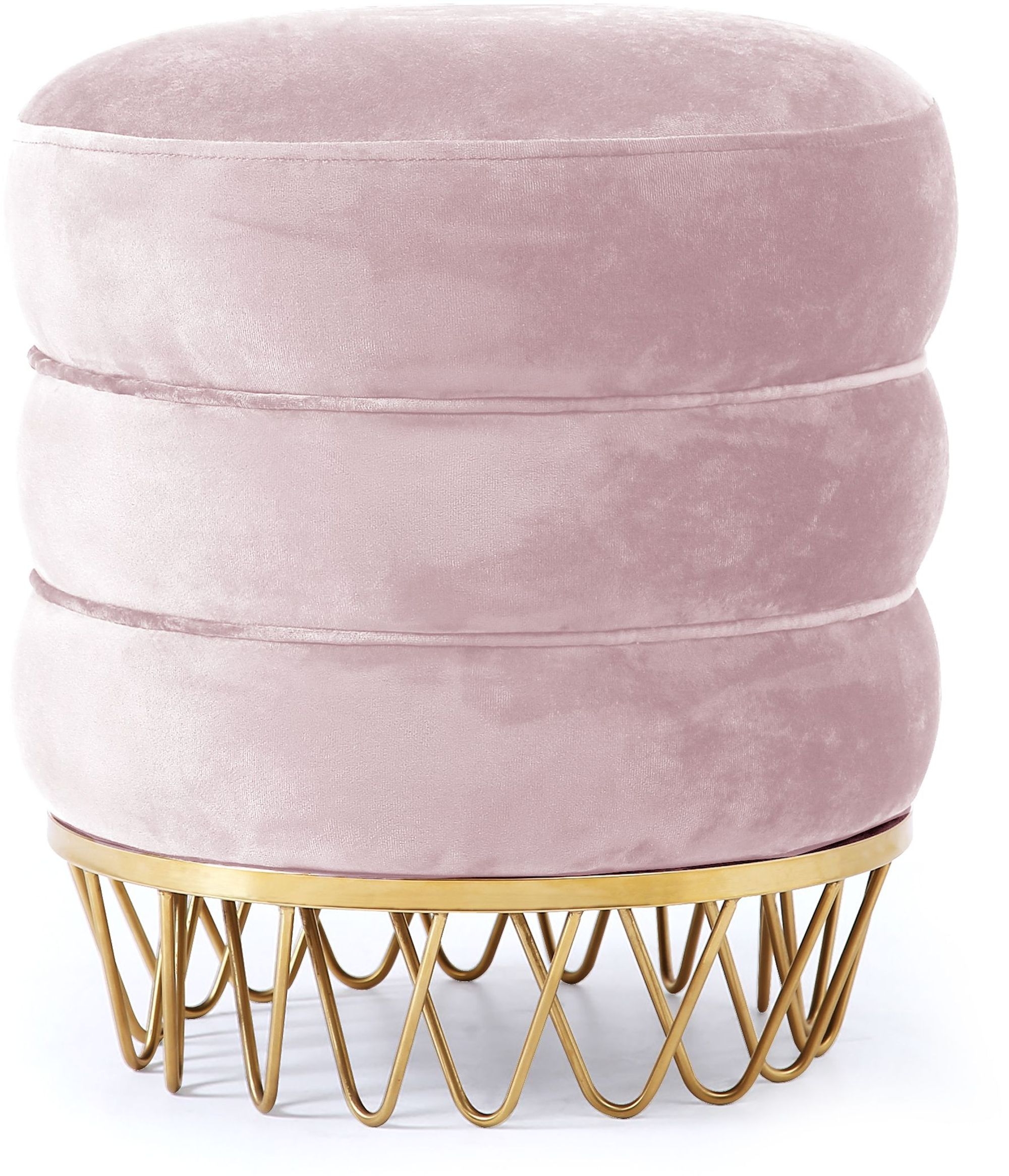 Revolve Velvet Ottoman/Stool