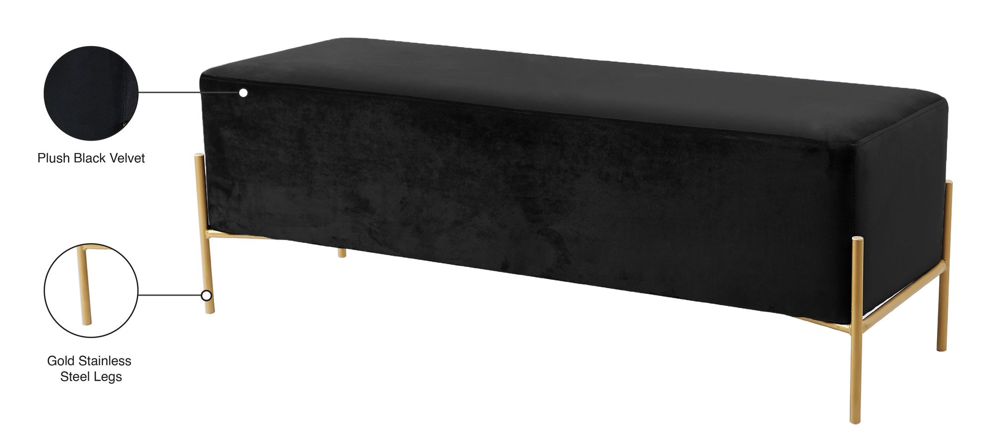Isla Velvet Bench