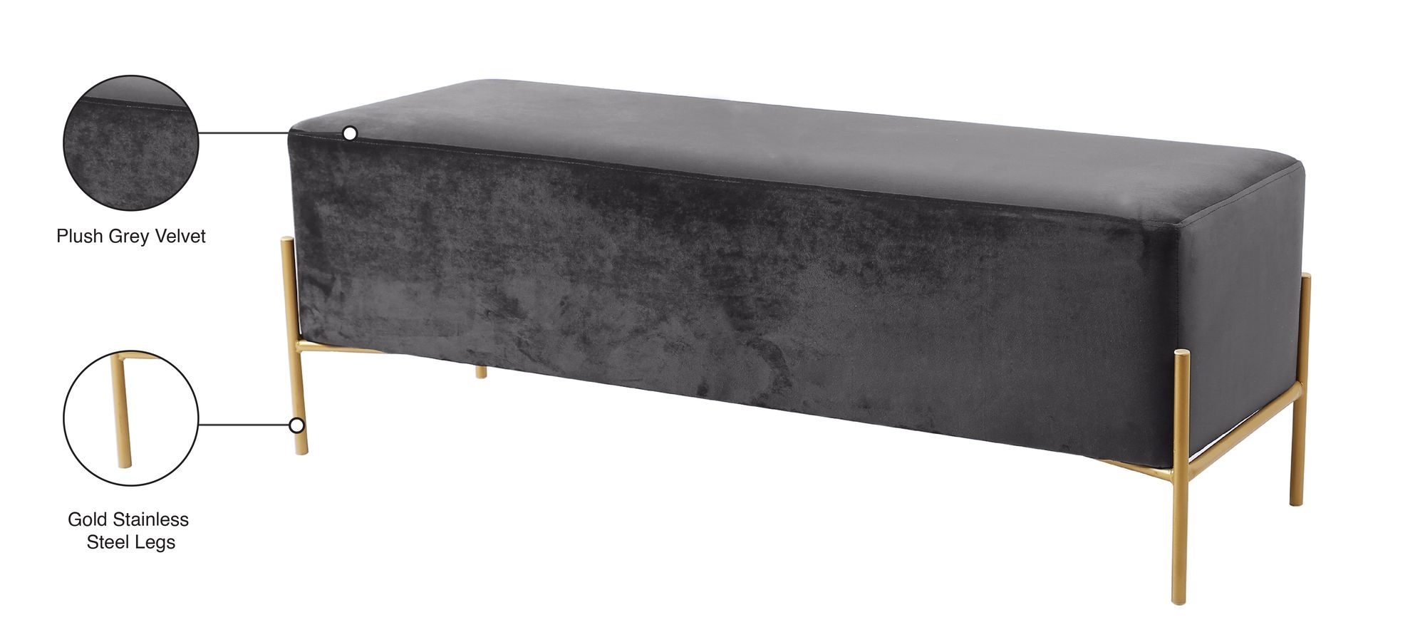 Isla Velvet Bench