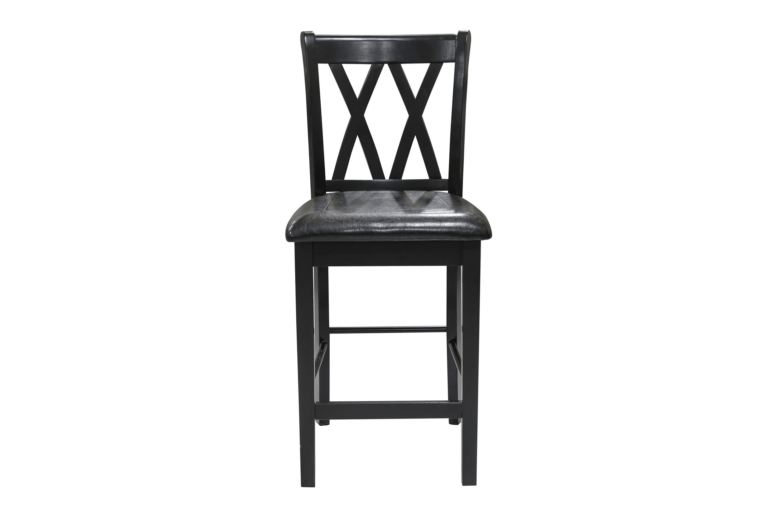 Norman Wood/Faux Leather 5-Piece Pack Counter Height Set