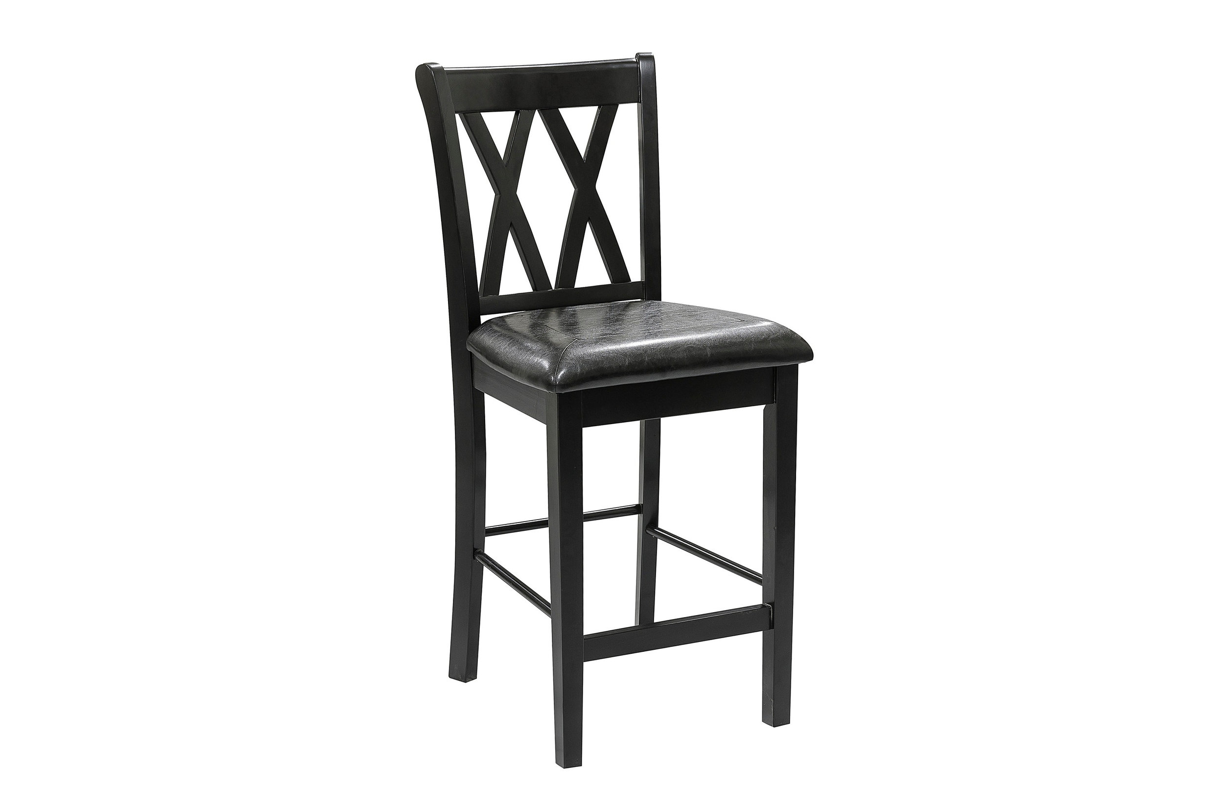 Norman Wood/Faux Leather 5-Piece Pack Counter Height Set