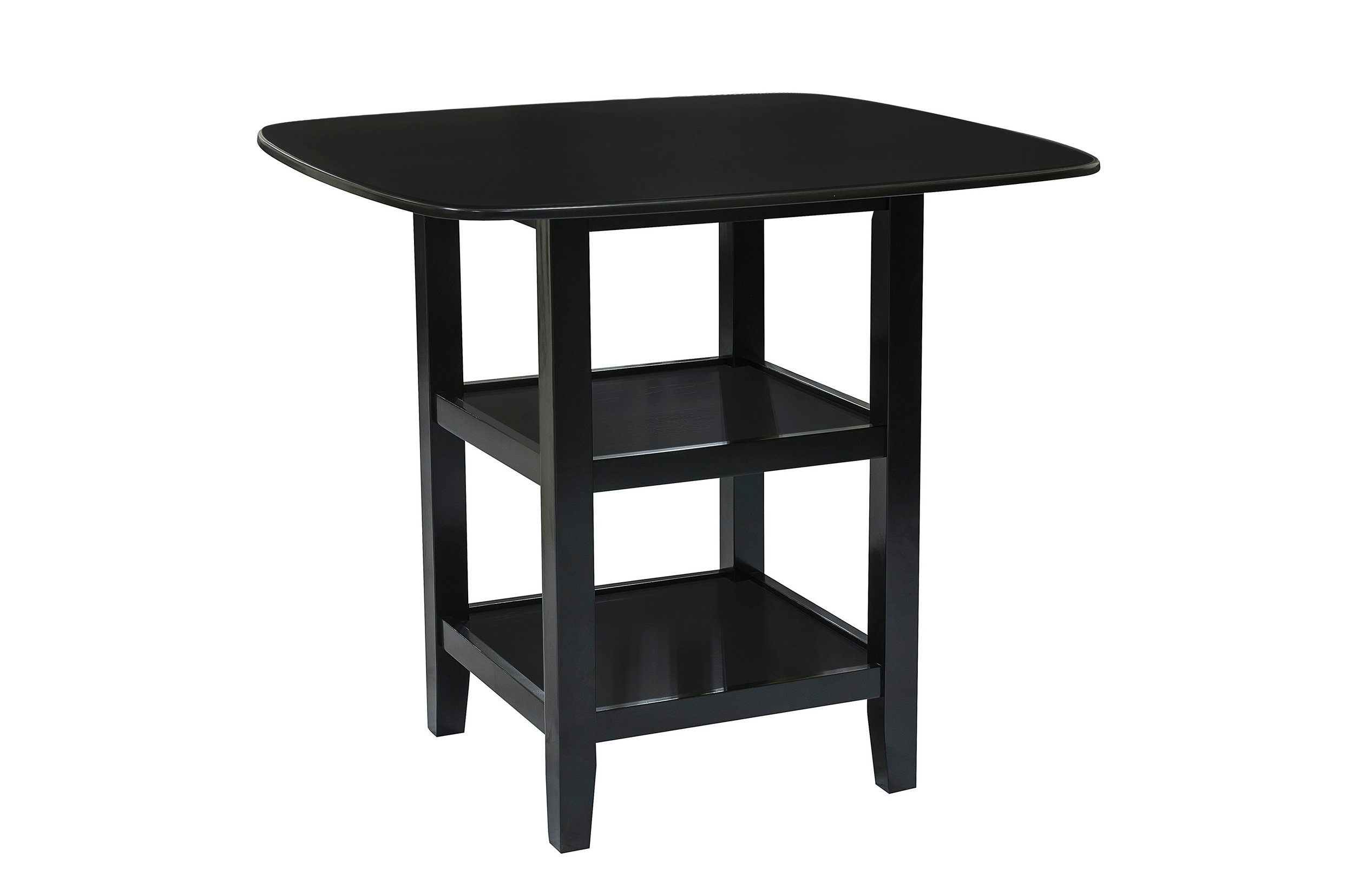 Norman Wood/Faux Leather 5-Piece Pack Counter Height Set