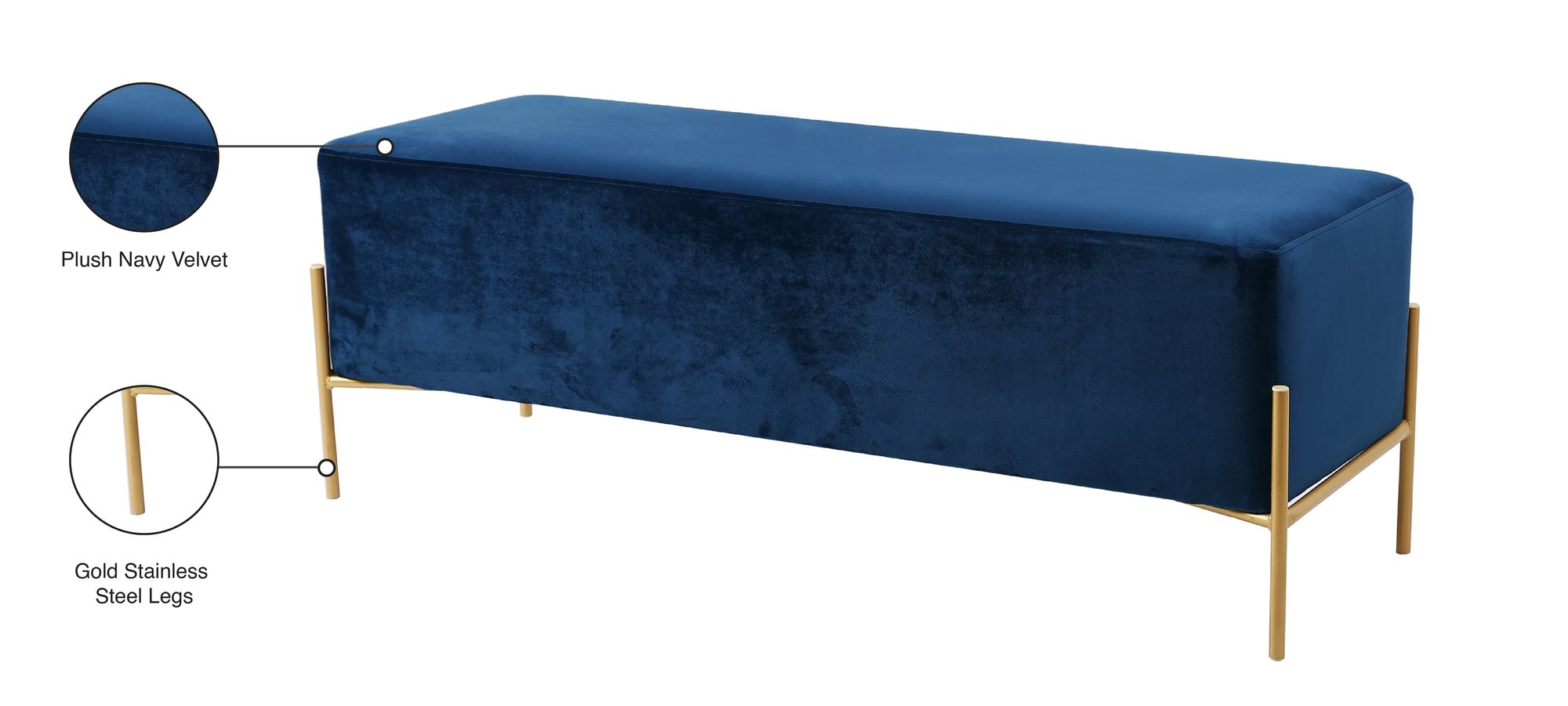 Isla Velvet Bench