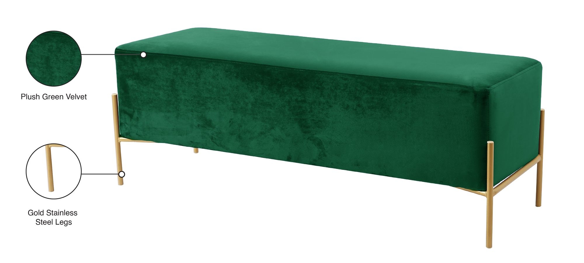 Isla Velvet Bench
