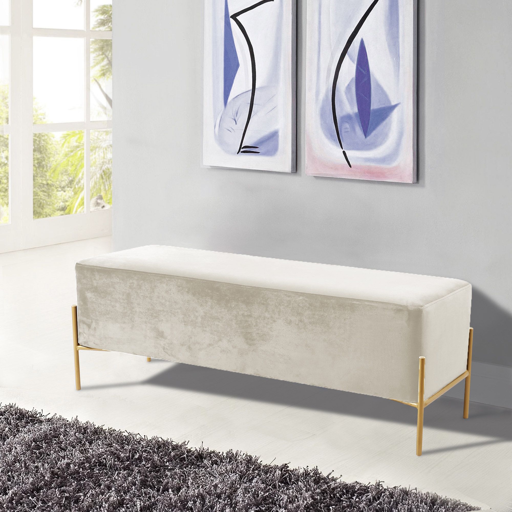 Isla Velvet Bench