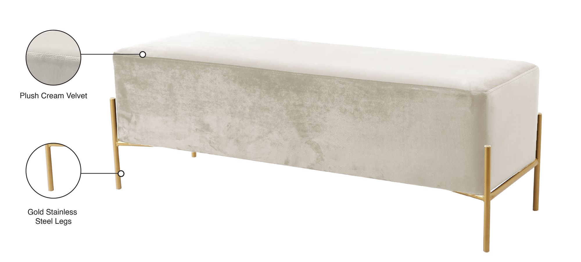 Isla Velvet Bench