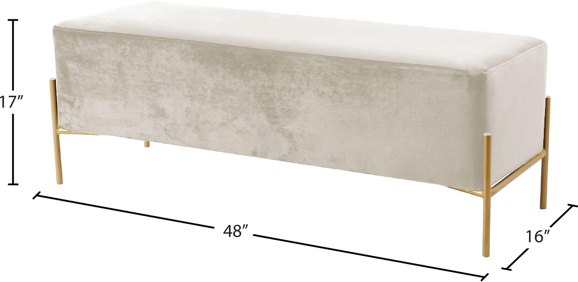 Isla Velvet Bench