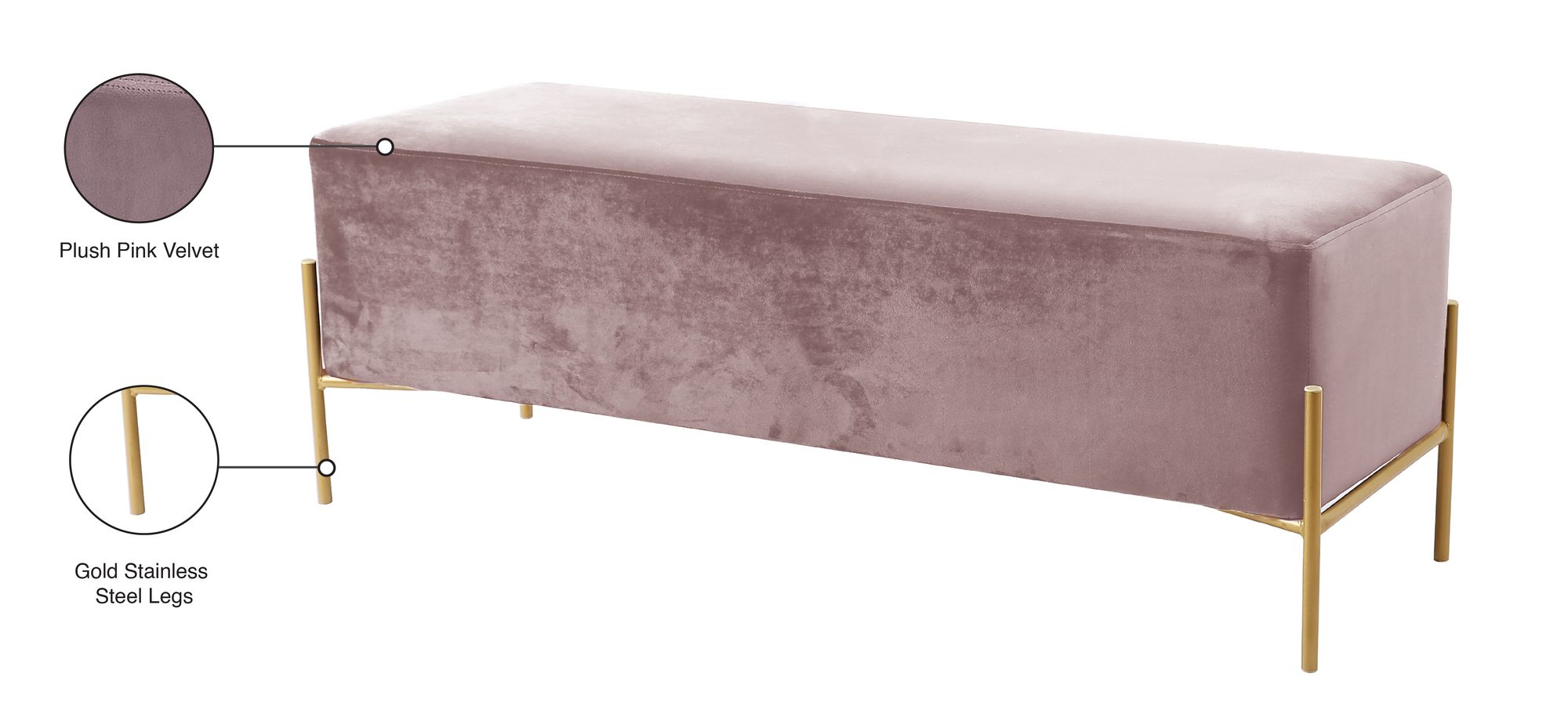 Isla Velvet Bench